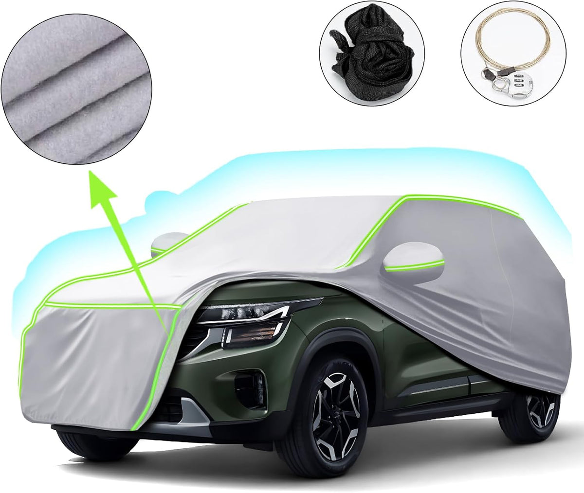 All-Weather SUV Car Cover with Cotton Lining – 520 × 200 × 180 cm
