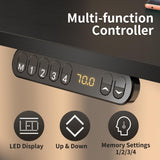 Height Adjustable Electric Sit Stand Desks with Smart Memory Lifting Sturdy Tabletop Motor Computer Workstation for Home, Office 48 * 24 Inch