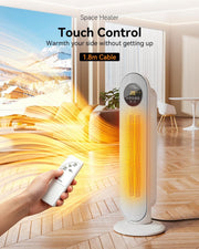 2000W Ceramic Tower Space Heater – Fast PTC Heating with Remote, 12H Timer & Oscillation