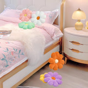 2 Pcs Flower Pillow Floor Cushion Decorative Throw Pillows Cute Aesthetic Pillows Cushions for Bedroom Preppy Room Bed Sofa Chair Decor (Pink & White)