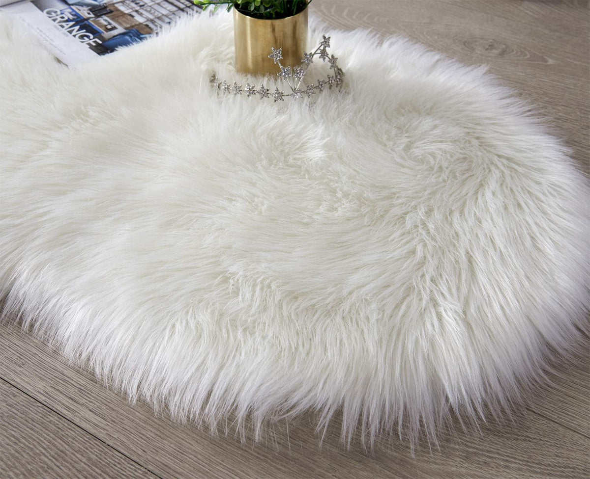 60 × 180 cm Pink Faux-Sheepskin Fur Runner