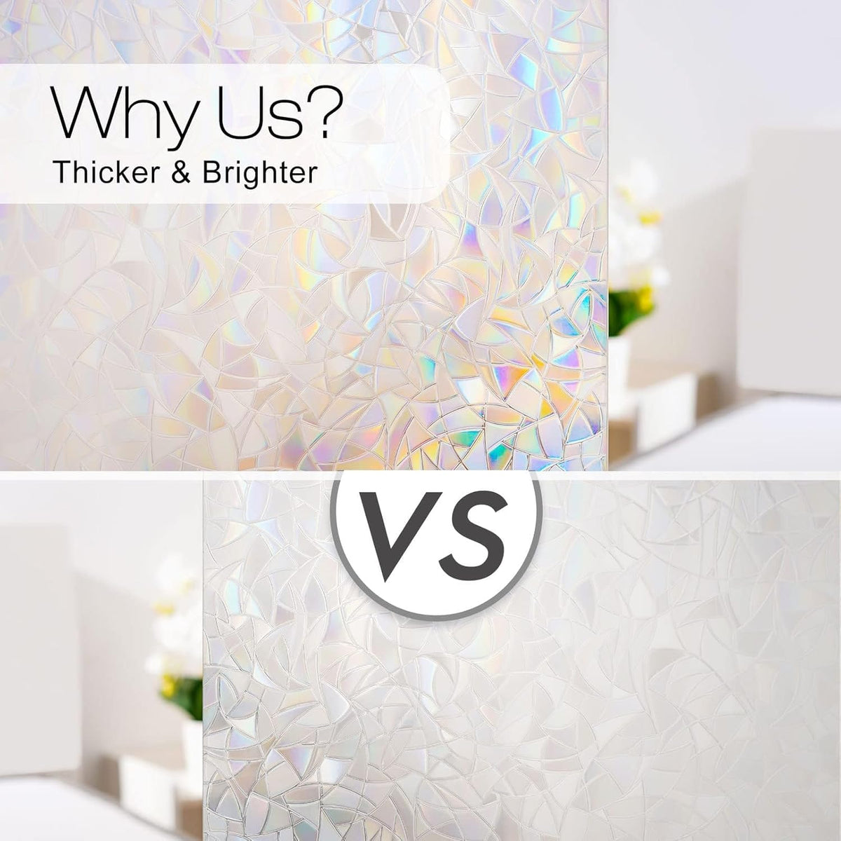 Rainbow-Effect Static-Cling Window Film – 10 Options