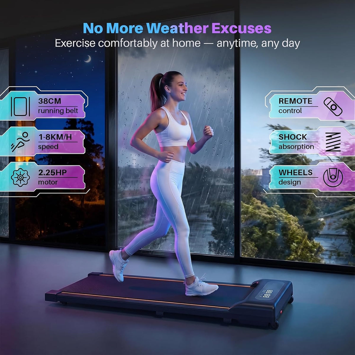 Walking Pad Treadmill, Under Desk Treadmill for Home