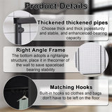 Movable Fitting Room, Portable Dressing Room Frame with Curtain and Hook,Temporary Privacy Space,Changing Room for Clothing Stores,Offices,Studios(35×32×79inch (Black, 100cm×95cm×200cm)