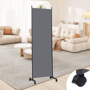 Single-Panel Rolling Room Divider – Grey or Beige