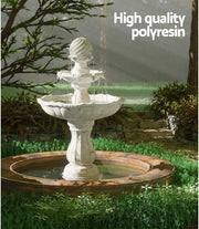 93 cm 3-Tier Solar Bird-Bath Fountain – 9V