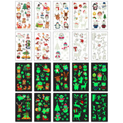Glow-in-the-Dark Christmas Temporary Tattoos – 120 Pieces