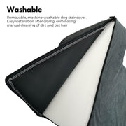 3-Step Grey Memory-Foam Pet Stairs with Washable Corduroy Cover