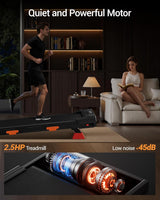 LONTEK 16% Incline Walking Pad Treadmills for Home, 3 in 1 PortableTreadmill with 150KG Weight Capacity, Under Desk Treadmill with 2.5HP Brushless Quiet
