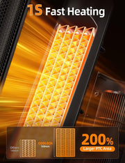 2000W PTC Ceramic Tower Heater – Remote, Timer & Oscillation