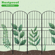 10-Panel Arched Metal Garden Border Fence – 92 × 330 cm
