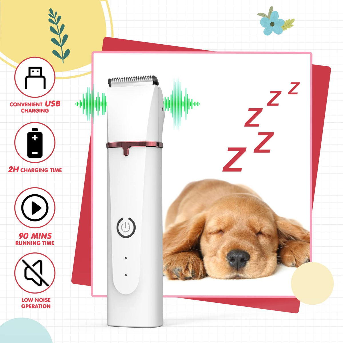Cordless Multi-Head Pet Grooming & Nail-Care Kit