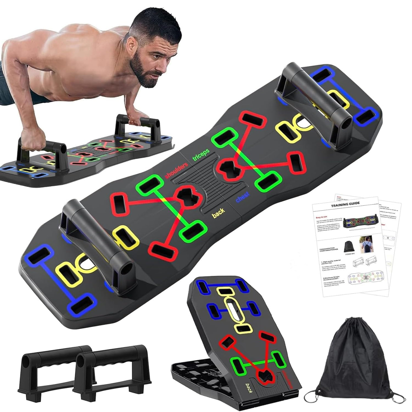 Foldable 10-in-1 Push-Up Board