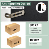 Kitchen Buffet Storage Cabinet, 3-Door Wood Tallboy with Drawer Spacious Countertop & Cable Hole, Freestanding Cabinet w/ 4 Adjustable Shelves for Kitchen Bathroom Living Room (Black)