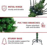 2025 Upgraded 2.1M Artificial Christmas Tree with 10m Integrated LED Lights, Hinged Pop-Up Design for Instant Indoor & Outdoor Decor - Includes Sturdy Stand, Star, Ideal for Home, Office, Party
