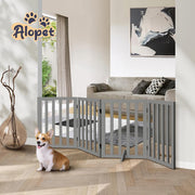 Freestanding Foldable MDF Pet Gate – 3 Sizes, White or Grey