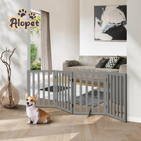 Freestanding Foldable MDF Pet Gate – 3 Sizes, White or Grey