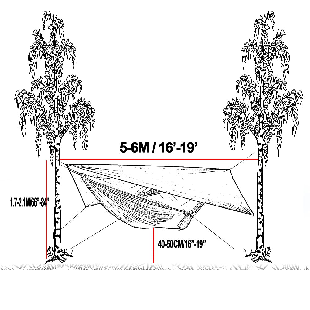 3-in-1 Camping Hammock with Bug Net & Rain Fly