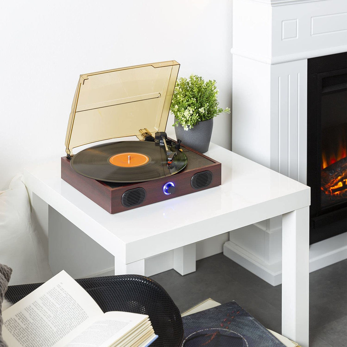 Fenton RP105 Record Player Vinyl Turn Table with Built in Speakers USB ...