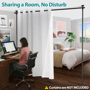 No-Drill Curtain Divider Frame – 71–178cm Wide, Up to 3m High