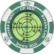 Golf Green-Reading Ball Marker with Bubble Level