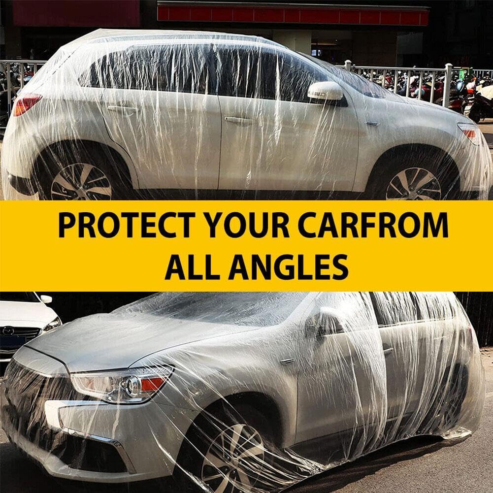 Clear Temporary Vehicle Cover – 4 Sizes