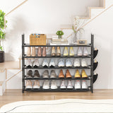 Shoe Rack 5 Tier Shoe Organizer Shoe Storage 20-25 Pairs Shoe Rack for Closet Shoe Rack Organizer Entryway Shoe Holder Space Saving Shoe Shelf Shoe Stand Large Tall Shoe Tower Bedroom Garage Door