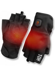 Rechargeable Heated Gloves – Cordless Fingerless Winter Warm Gloves with Temperature Control