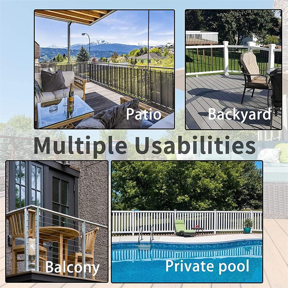 0.9 × 5 m Grey HDPE Balcony & Fence Privacy Screen