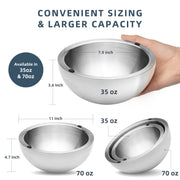 35 oz Stainless-Steel Insulated Dip Chiller Bowl