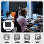 30 × 30 × 5 cm Self-Adhesive Pyramid Acoustic Panels – 24 Pack