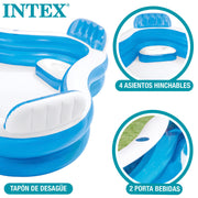 Intex 229 cm Family Lounge Pool with 4 Seats – 990 L