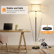 LED Modern Dimmable Standing Floor Lamp with Remote & APP Control