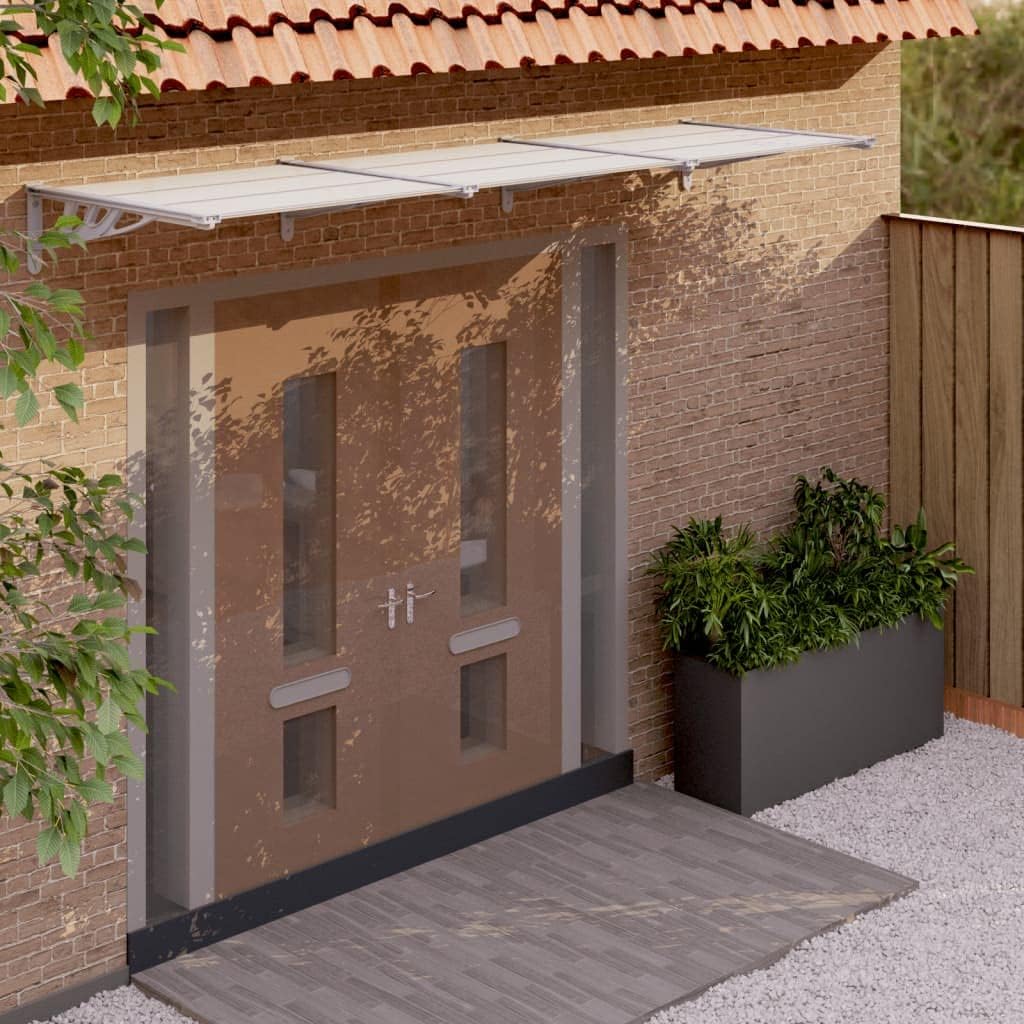 90 cm-Deep Polycarbonate Door & Window Canopy – 3 Finishes