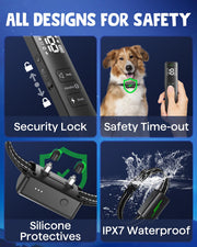 Dog Shock Collar, 2023 New User-Friendly IPX7 Waterproof Dog Training Collar with 3 Modes Electric Shocker for 10-120lbs, 2600FT E-Collar for Large Medium with Training Clicker (Black)