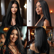 28-Inch Long Straight Synthetic Wig – Multiple Colours