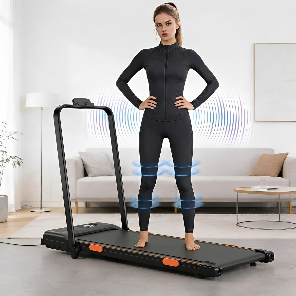5 in 1 Vibration Walking Pad Treadmill 18% Incline 14km/h Vibrating Machine Plate APP Control Full Size Under Desk Electric Compact Portable Jogging Running Shock Absorption Non-Slip Low Noise