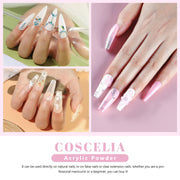 Acrylic Nail Kit with Nail Drill Machine 36W LED U V Nail Dryer with Acrylic Powder White Pink Clear and 36Pcs Nail Glitter Powder with basic manicure tools for Nail Builder for Women