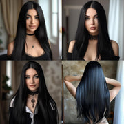 28-Inch Long Straight Synthetic Wig – Multiple Colours