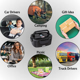 Electric Lunch Box, Food Heater Portable Warmer Leakproof Heated Box, 220V AU Socket, Heating Microwave for Car/Home with 1.5L Removable Stainless Steel Container with Spoon,Fork,Knife & Napkin,Bag