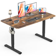 Electric Height-Adjustable Standing Desk with Spliced Top