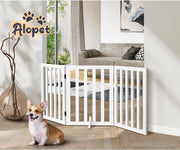 Freestanding Foldable MDF Pet Gate – 3 Sizes, White or Grey