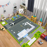 Play Mat Kids Rug Carpet Playmat Extra Large Learn Have Fun Safe Road Traffic System Multi Color Study Activity Centerpiece Play Mat for Playing with Cars for Bedroom Playroom