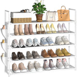 Shoe Rack 5 Tier Shoe Organizer Shoe Storage 20-25 Pairs Shoe Rack for Closet Shoe Rack Organizer Entryway Shoe Holder Space Saving Shoe Shelf Shoe Stand Large Tall Shoe Tower Bedroom Garage Door
