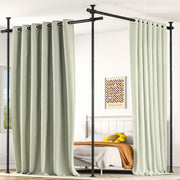 No-Drill Tension Room-Divider Curtain Rod – 6 Options