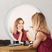 60 cm Round Sliding-Door Mirrored Bathroom Cabinet