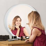 60 cm Round Sliding-Door Mirrored Bathroom Cabinet