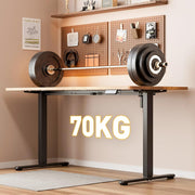 140 × 60 cm Electric Standing Desk with Hooks