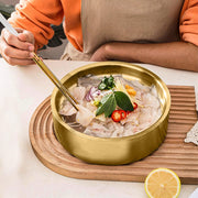 28 cm Gold Stainless-Steel Chilled Serving Tray