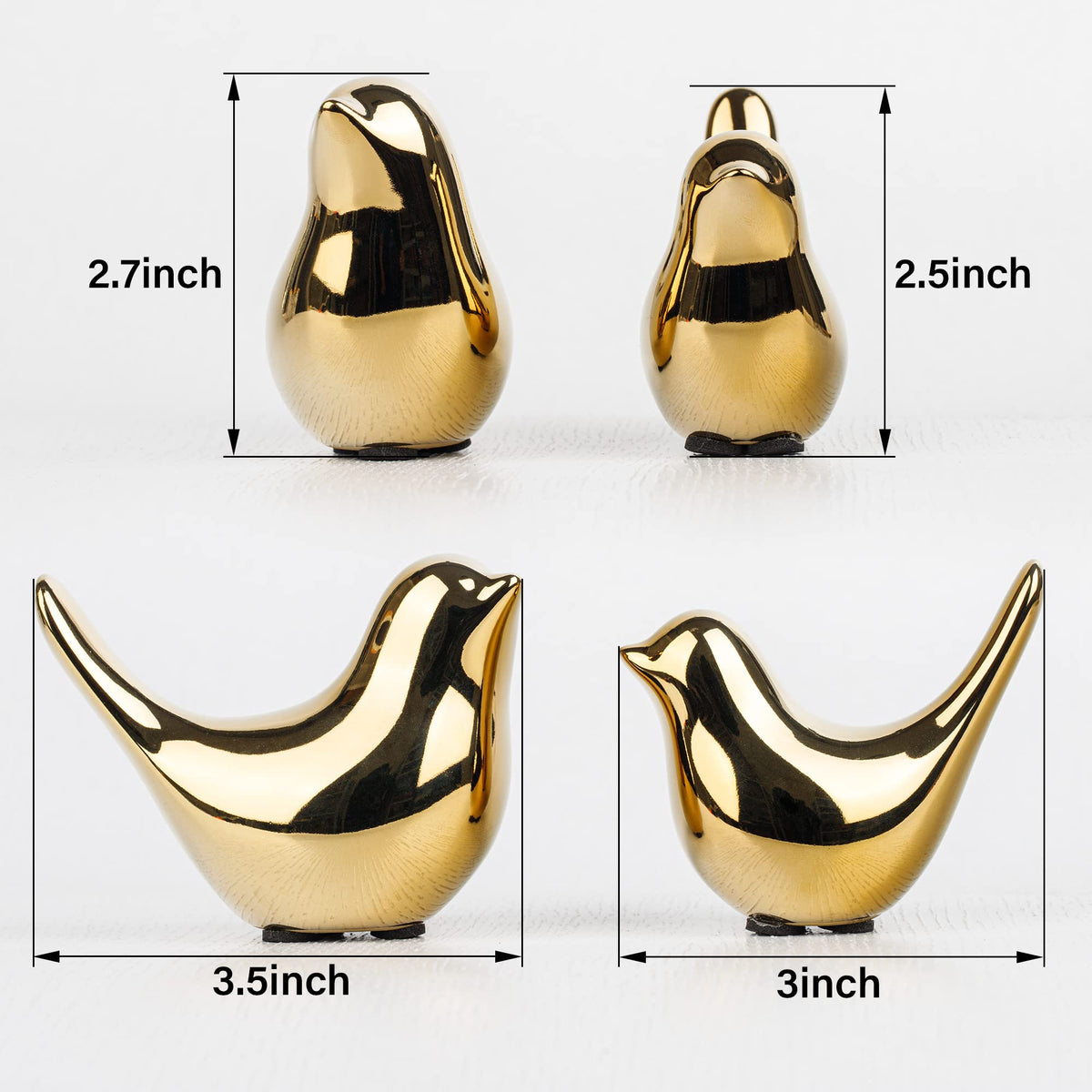 7-Stone Crystal Tree, Gold Bird & Tray Décor Set